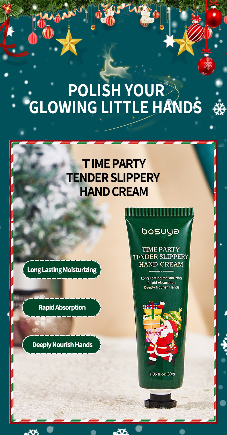 【跨境专供】bosuya圣诞护手霜滋润保湿补水秋冬防干裂护手霜批发详情9