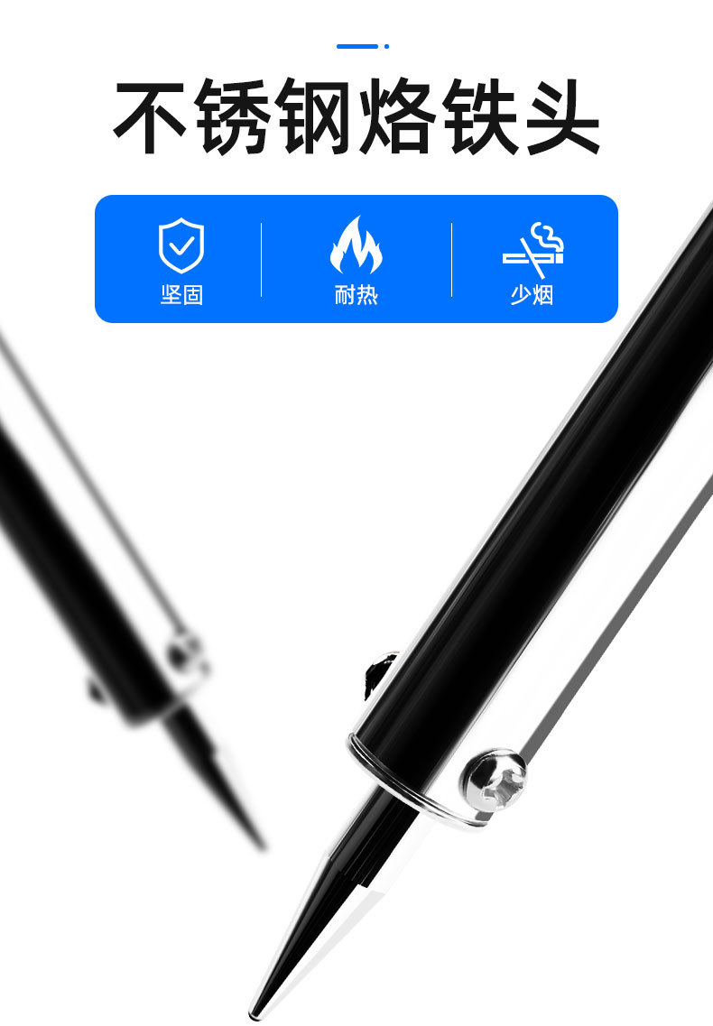 Wholesale soldering irons with pointed and flat nozzles, external heating, adjustable temperature, high-power soldering pens, and household repair soldering tools pic 18