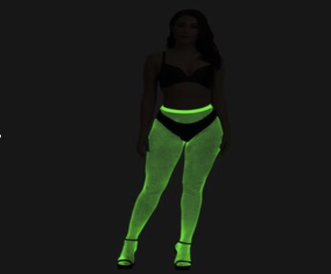 夜光渔网袜黑暗发光丝袜反光镂空性感情趣连裤袜夜店荧光袜夜光袜详情9