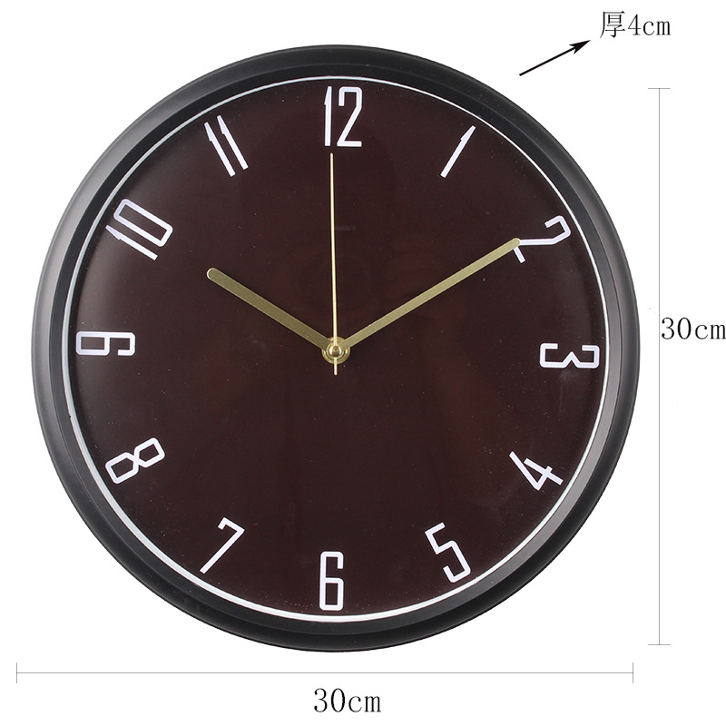 12-inch 30CM silent alarm clock, round, simple and fashionable wall clock, bedroom and living room clock manufacturer wholesale source factory pic 9
