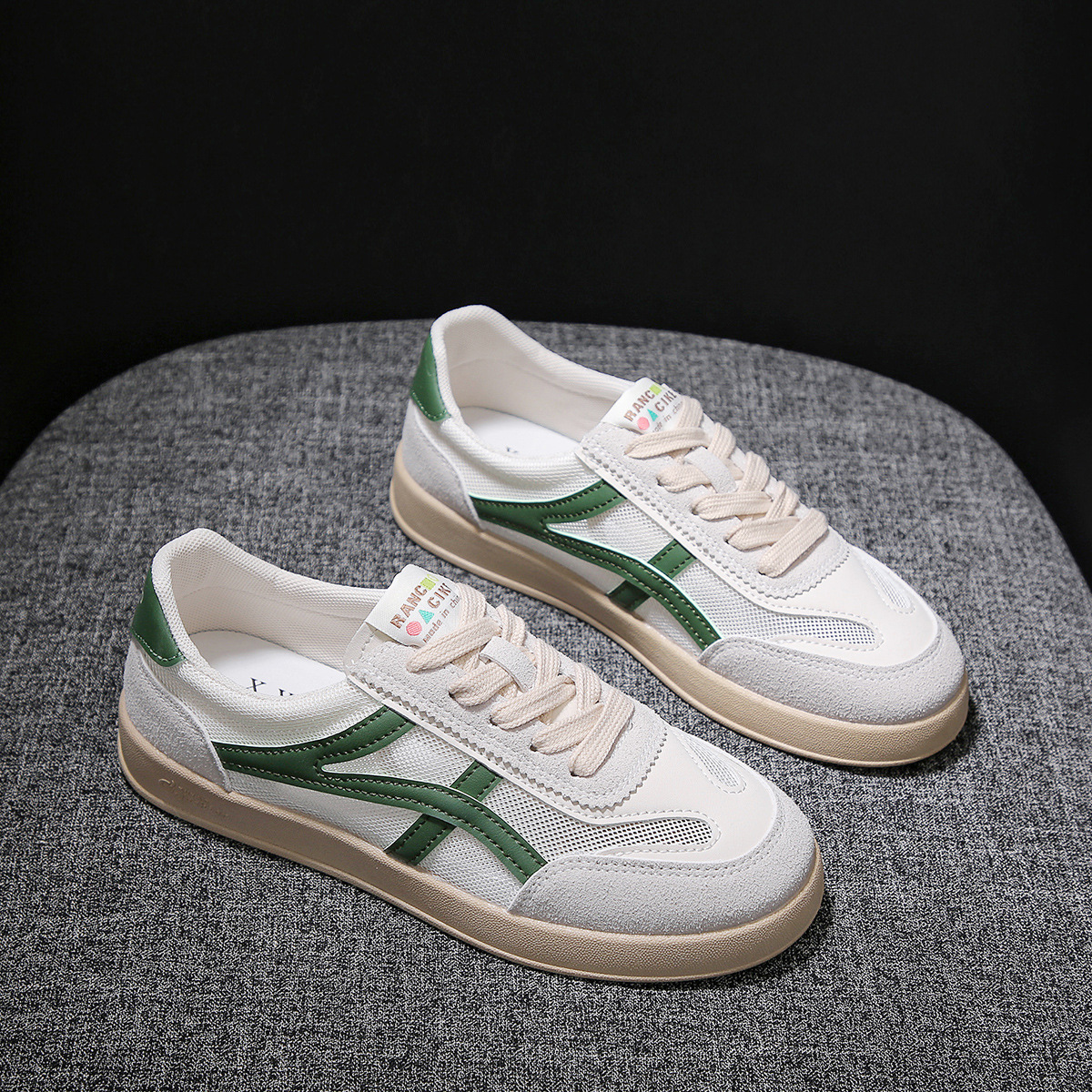 网面透气阿甘鞋女2025年夏季新款小白鞋平底防滑百搭休闲运动板鞋详情2