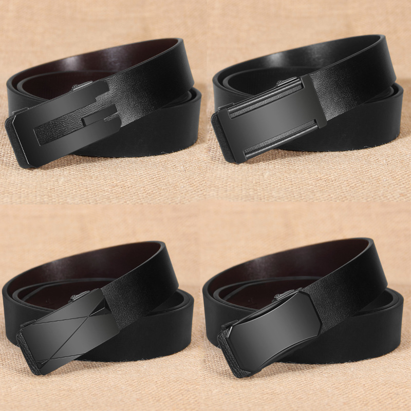 新款皮带男士批发 真皮腰带男款 无牙自动扣百搭腰封牛皮裤带男式详情18