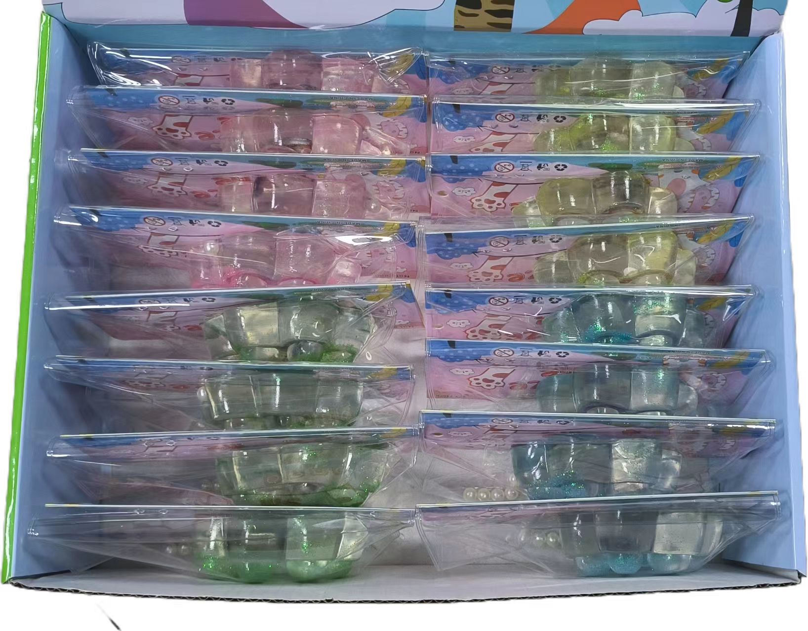 工厂直销TPR软胶透明金粉带灯中号猫爪猫掌萌宠团子卡通减压玩具详情11