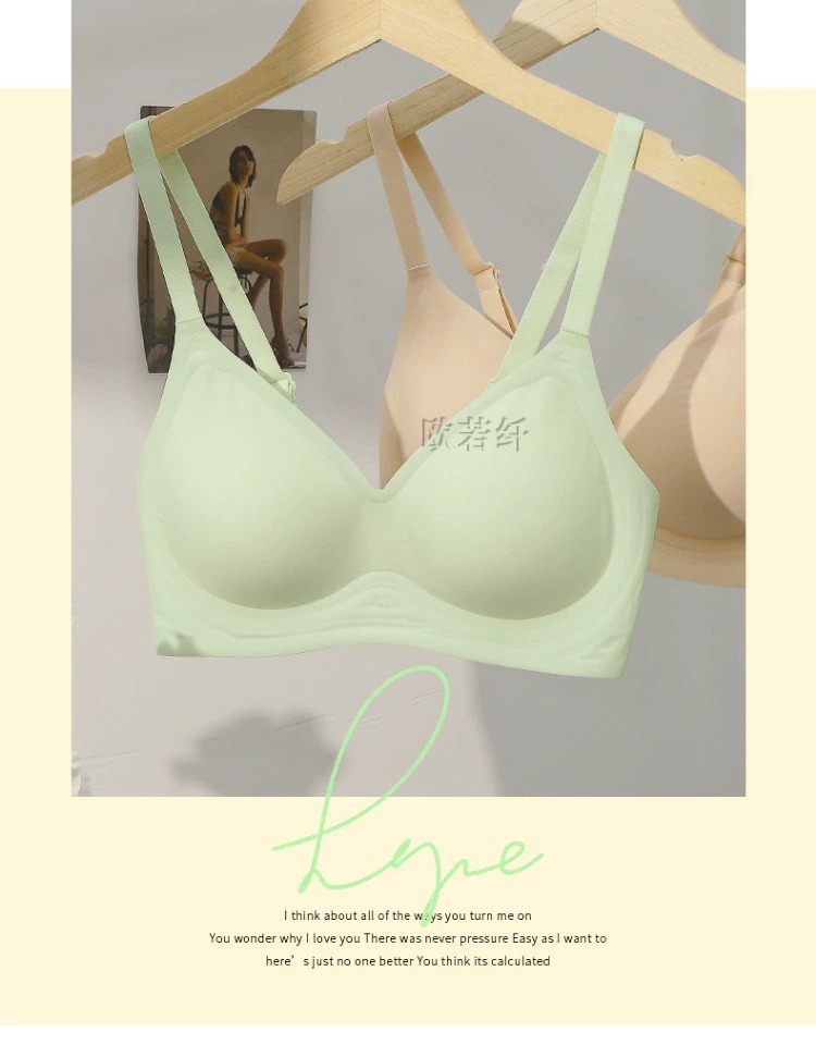 漫画胸内衣女小胸聚拢夏季薄款聚拢软支撑无钢圈一片式无痕文胸罩详情21