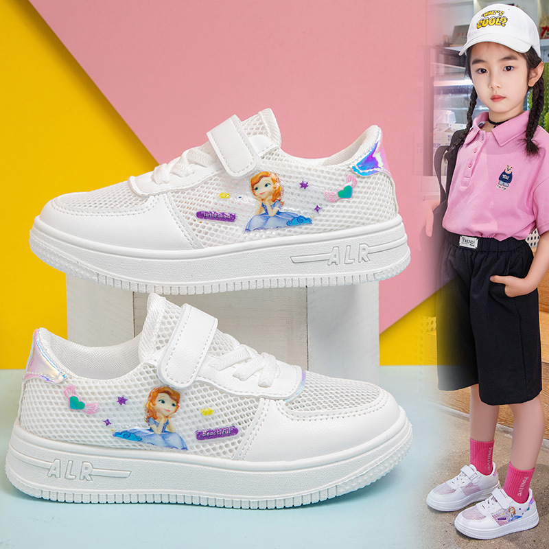 女童鞋网面小白鞋2024春夏季透气新款儿童板鞋小学生公主运动鞋子详情17