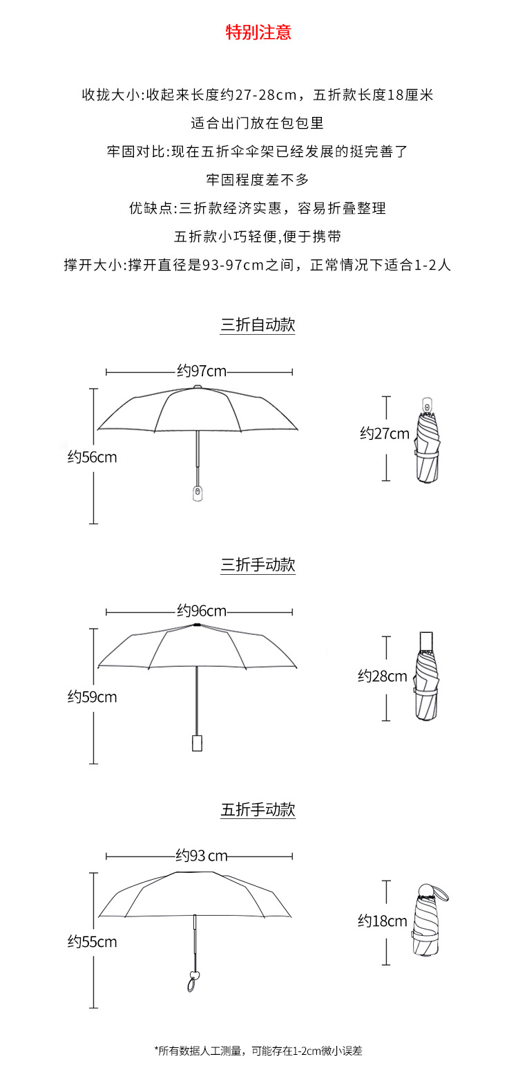 New three-fold gradient pink small flower black rubber fully automatic umbrella, sun umbrella, sun protection and UV protection umbrella, folding umbrella pic 9