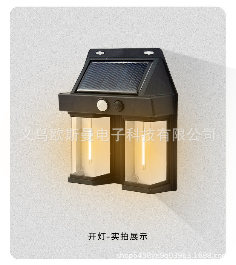 Outdoor solar wall lamps, waterproof tungsten filament lamps, sensor garden lamps, garden villa night lights, lighting solar panels pic 13