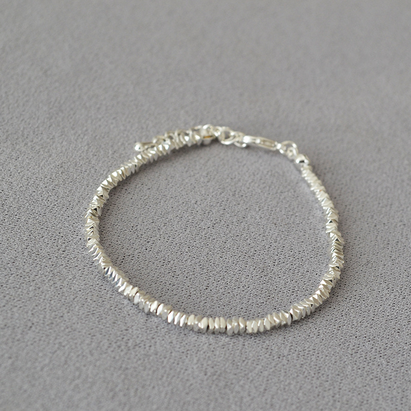 小红书网红款日韩小众轻奢质感不规则闪耀碎银子珍珠简约气质手链详情22