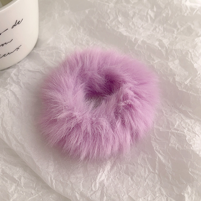 Dopamine wool hair bands for autumn and winter, towel bands, simple hair ties, leather bands and hair accessories wholesale pic 12