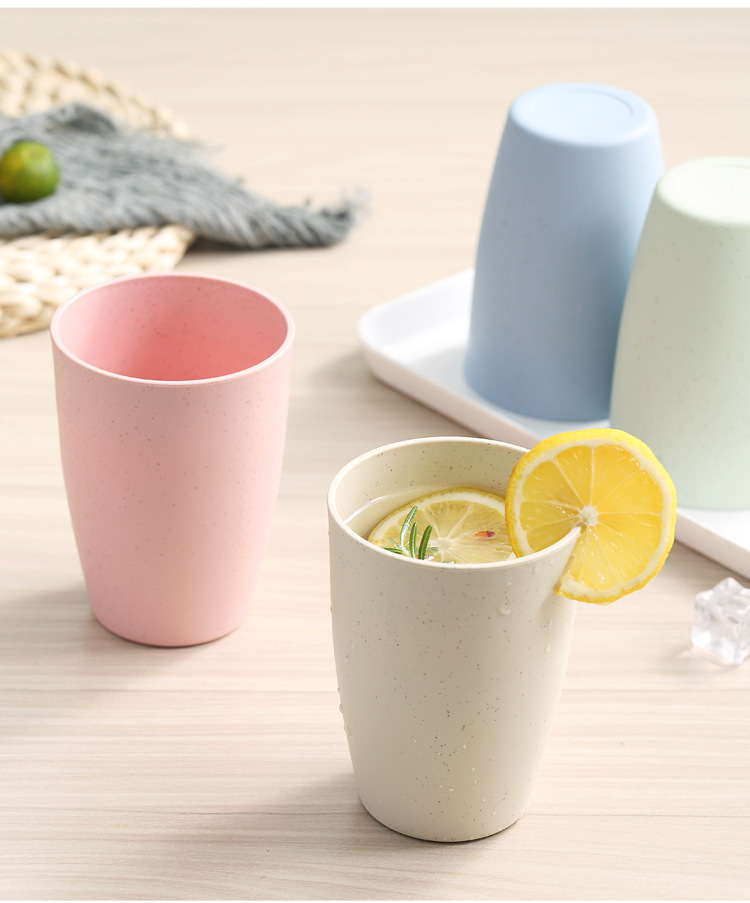 小麦秸秆杯子大肚杯简约水杯牛奶杯大容量漱口杯咖啡杯酒店刻字杯详情15