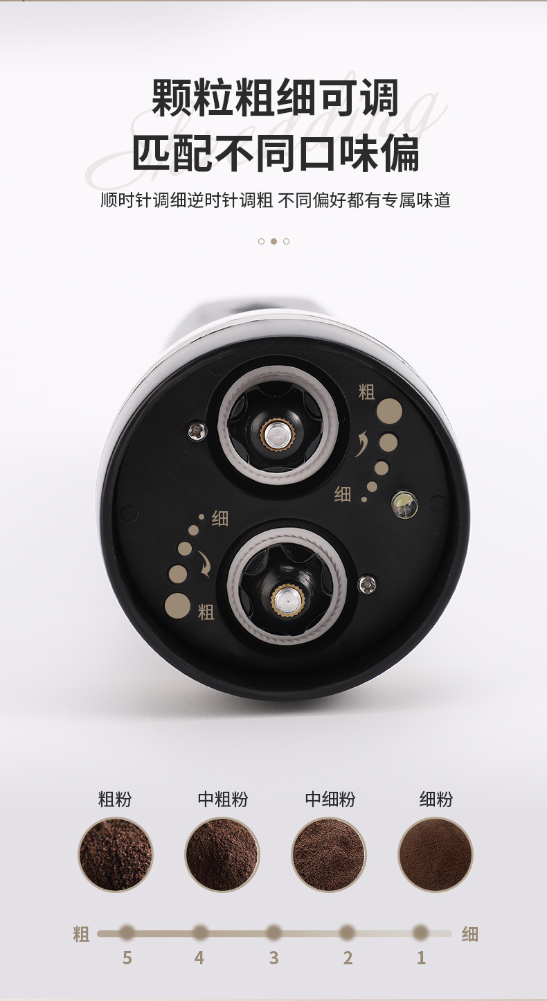 家用多功能黑胡椒研磨器花椒海盐胡椒粉自动研磨器电动胡椒研磨器详情6