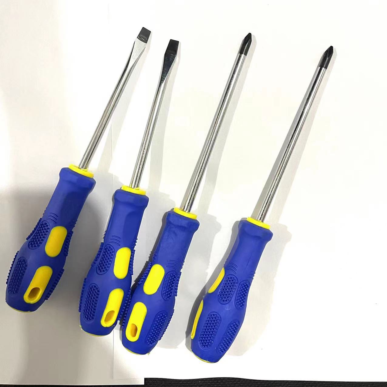4-inch force screwdriver 24 per box, 360 per box, massage handle, two-color cross straight plastic handle cover, super-hard industrial-grade screwdriver, 2-yuan screwdriver pic 6