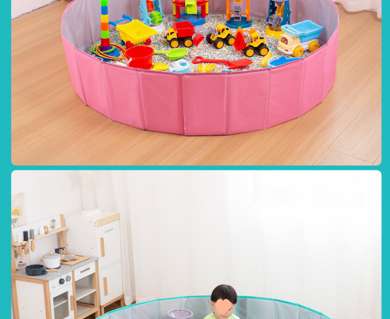 决明子玩具沙池套装儿童家用室内围栏折叠宝宝玩沙池挖沙详情18