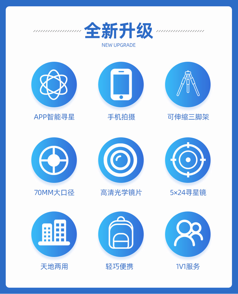 批发30070天文望远镜长脚架带寻星镜户外高清高倍专业单筒儿童详情22