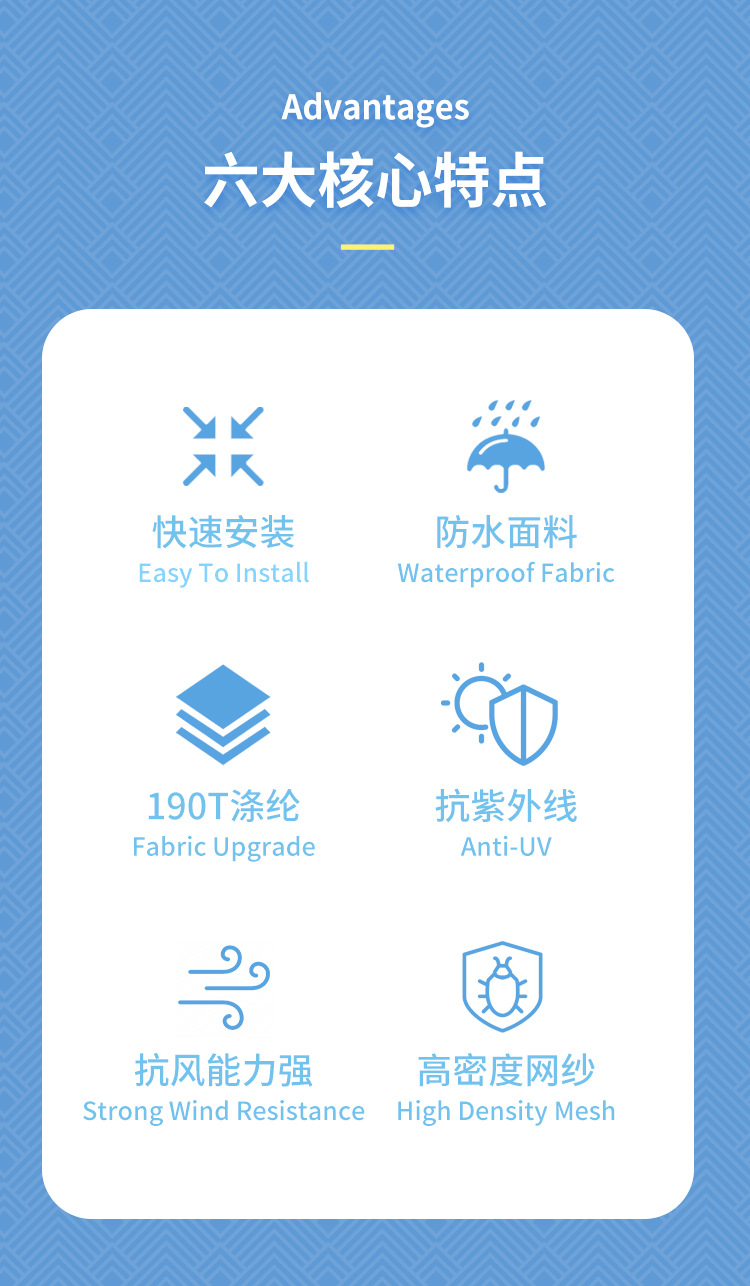 帐篷户外双层便携式折叠露营帐篷野营帐篷牛津布材质防暴雨防风详情2