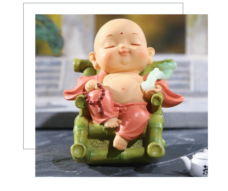 New small Maitreya lounge chair, Chinese-style tea room table decoration, accessories, gifts, and decorative items pic 10