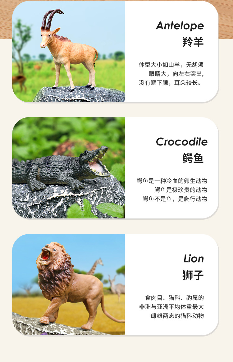 纽奇儿童动物模型仿真恐龙玩具蛇鲨鱼昆虫霸王龙仿真鱼小猫咪奶牛详情7