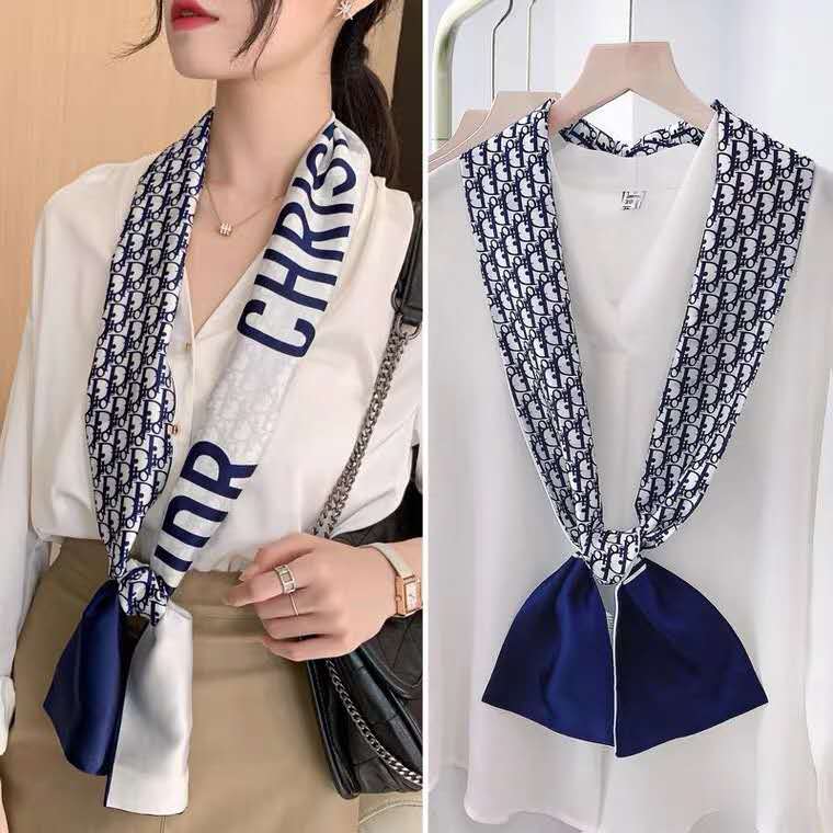 爆款长条小丝巾长款装饰围巾绸缎飘带职业装搭配商务小领巾女礼品详情13