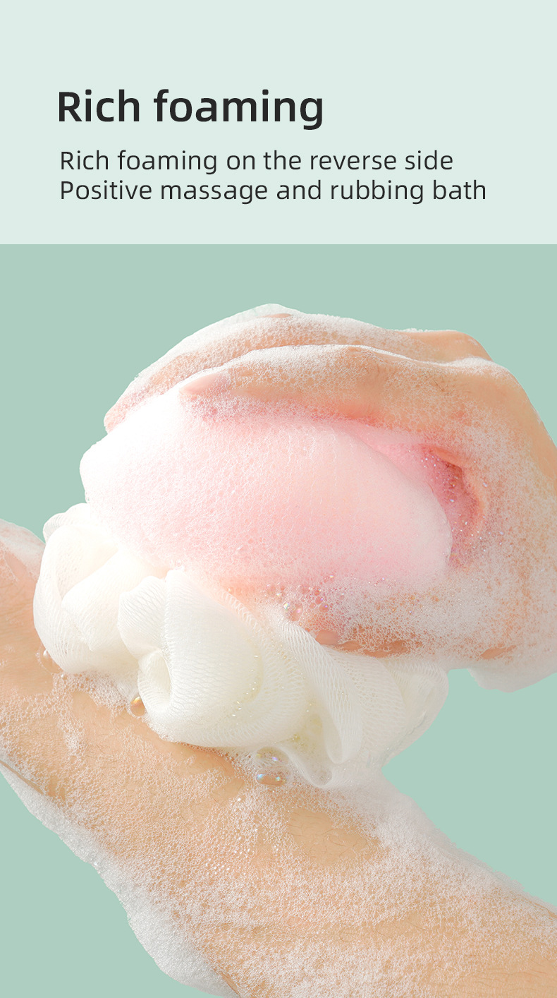 Children's bath balls, double-sided bath flowers, not scatte详情7