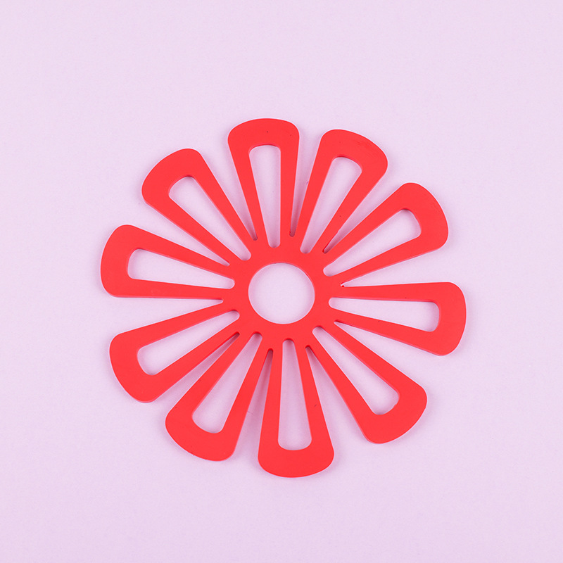 花朵隔热垫创意硅胶防烫垫家用防滑碗盘垫防热碟子垫菜垫锅垫详情12