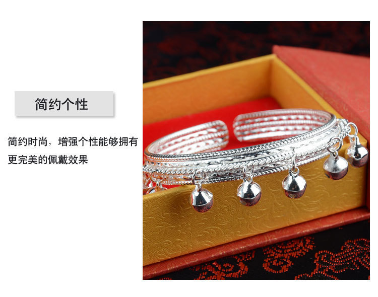 Eight bell bracelets and five bell stage ornaments in the style of Miao silver ethnic style from street stalls at tourist attractions pic 9