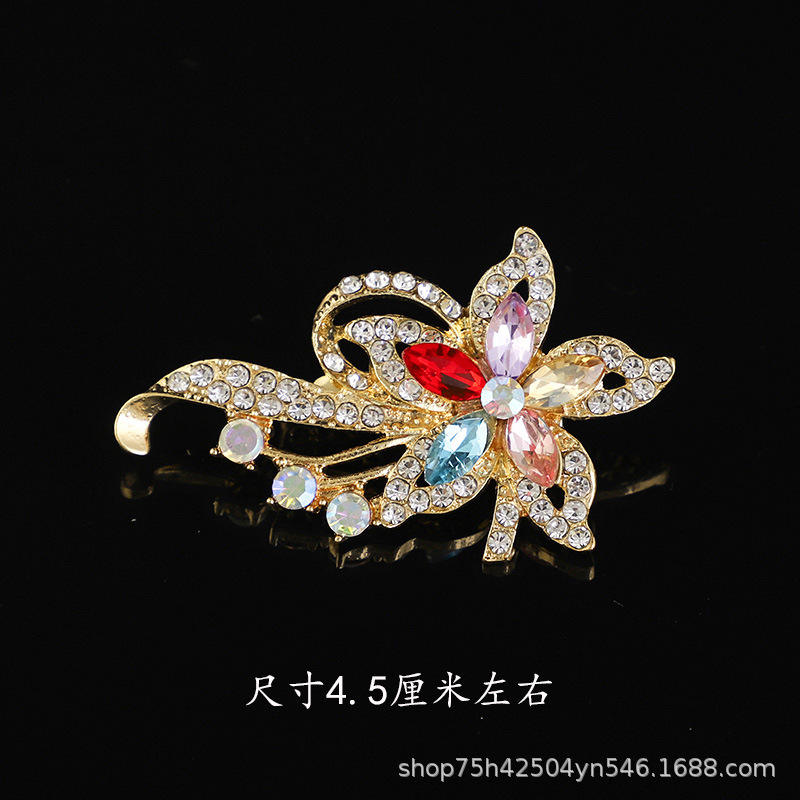 韩版质感胸针女高级感合金胸花轻奢小众镶钻固定防走光别针大衣饰详情22