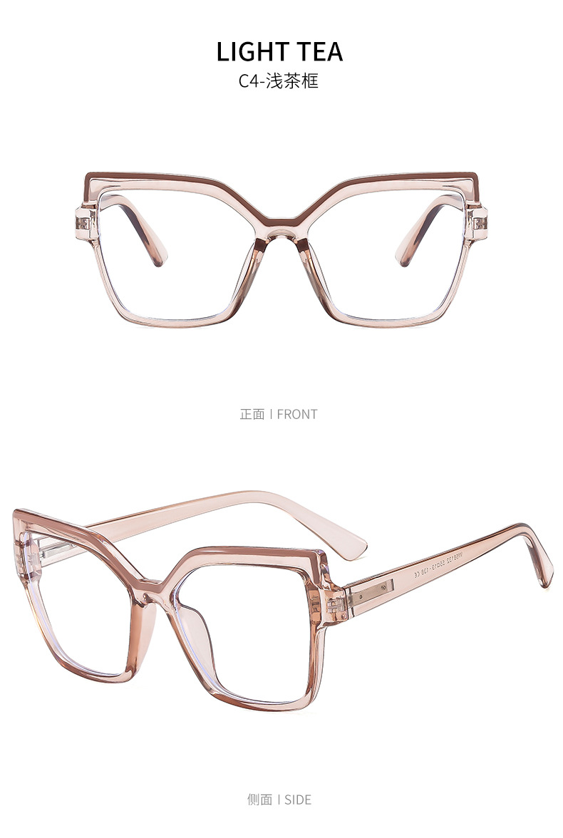 Crossover hot sale verano candy color marco gafas decorativas anti-luz azul protección de ojos gafas Optical wholesale pic 16