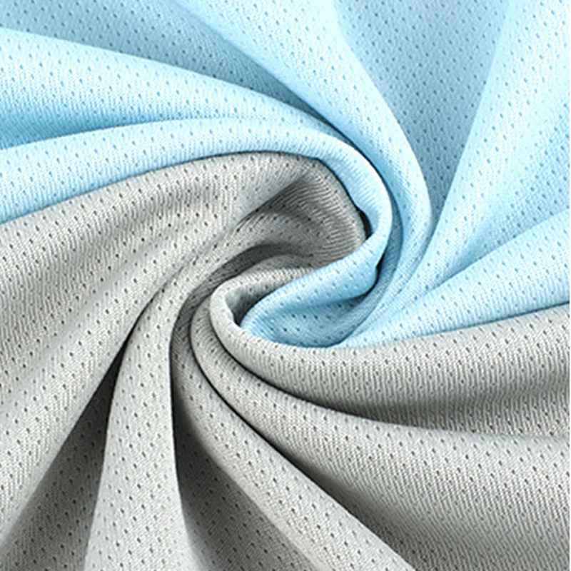 Wholesale double-tower mesh fabric, elastic polyester fabric, breathable and moisture-absorbing ball clothing, sportswear and casual wear fabric pic 8
