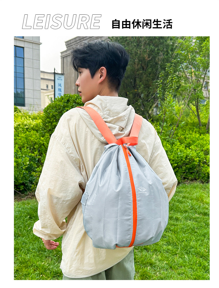 Yitu Warner Heim backpack, foldable portable storage bag, large capacity basketball bag, drawstring bag, drawstring backpack pic 18
