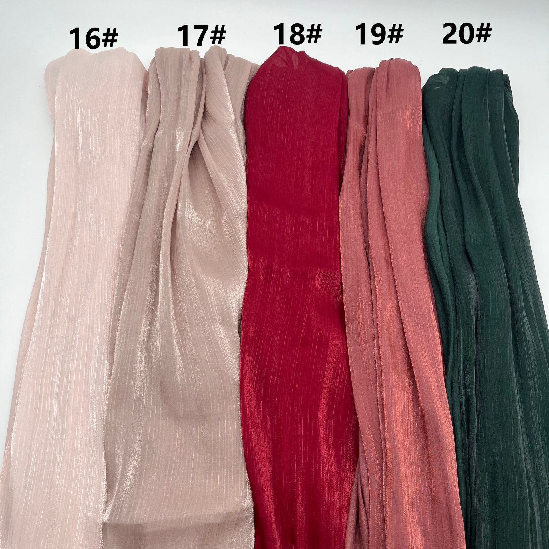 New cross-border shiny silk long scarf Shimmer Hijab Thin spring and summer silk scarf, gauze scarf, Malay headscarf pic 4