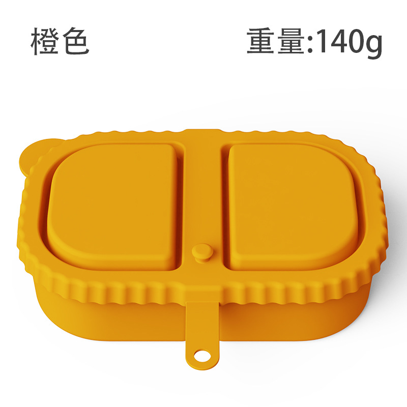 silicone snack container硅胶双格调味盒酱料盒带盖硅胶零食容器详情7
