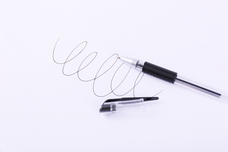 文具欧标中性笔办公黑色签字笔0.5mm子弹头学习用品批发学生水笔详情12