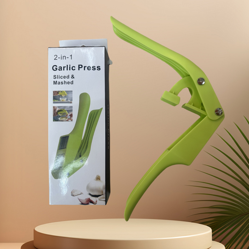 Cross-border stainless steel two-in-one manual garlic press, garlic pounding machine, multi-functional garlic cutter, garlic picker, household garlic puree press pic 3