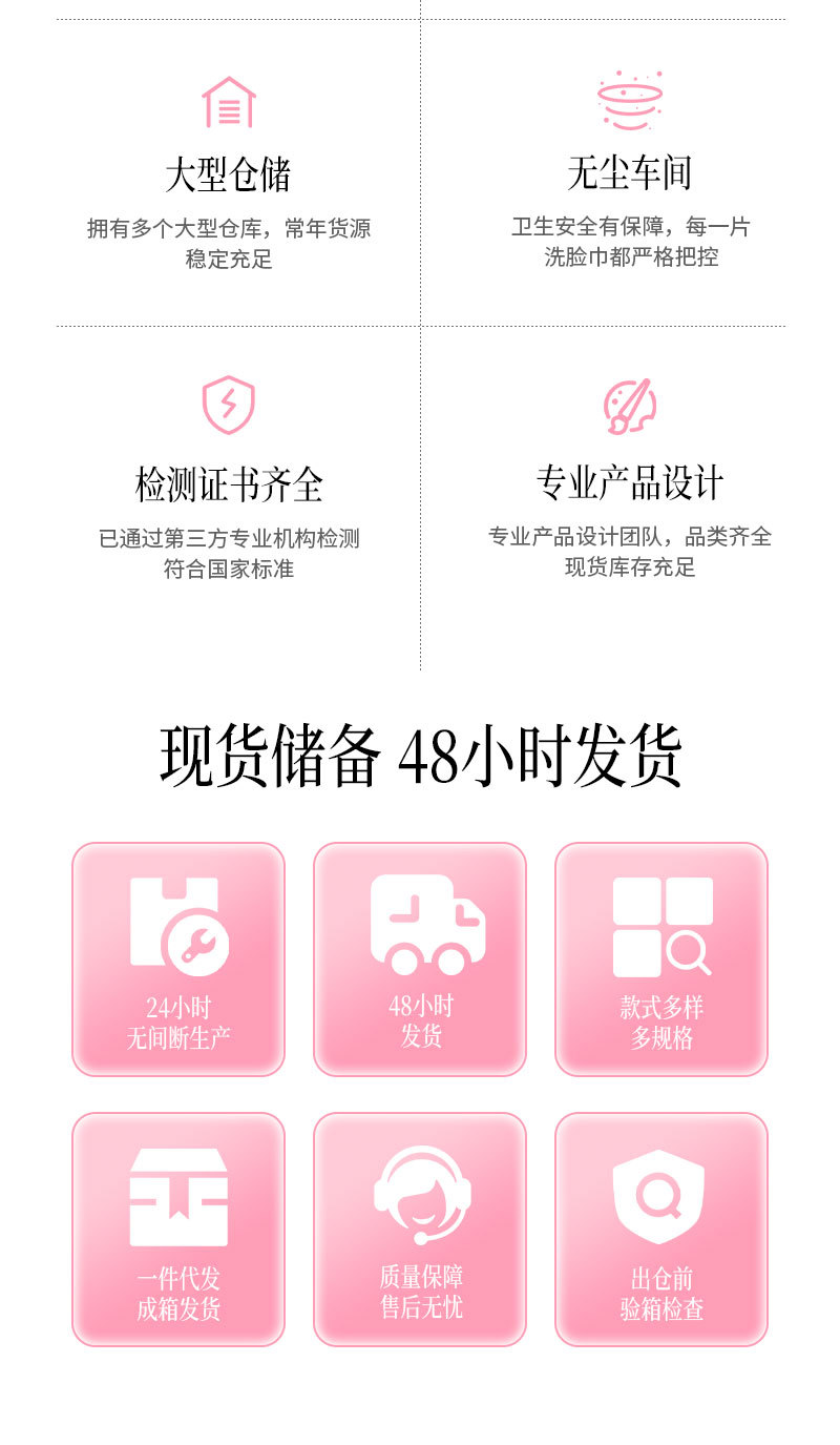 一次性洗脸巾厂家现货植物纤维抽取式洁面巾干湿两用珍珠纹棉柔巾详情12