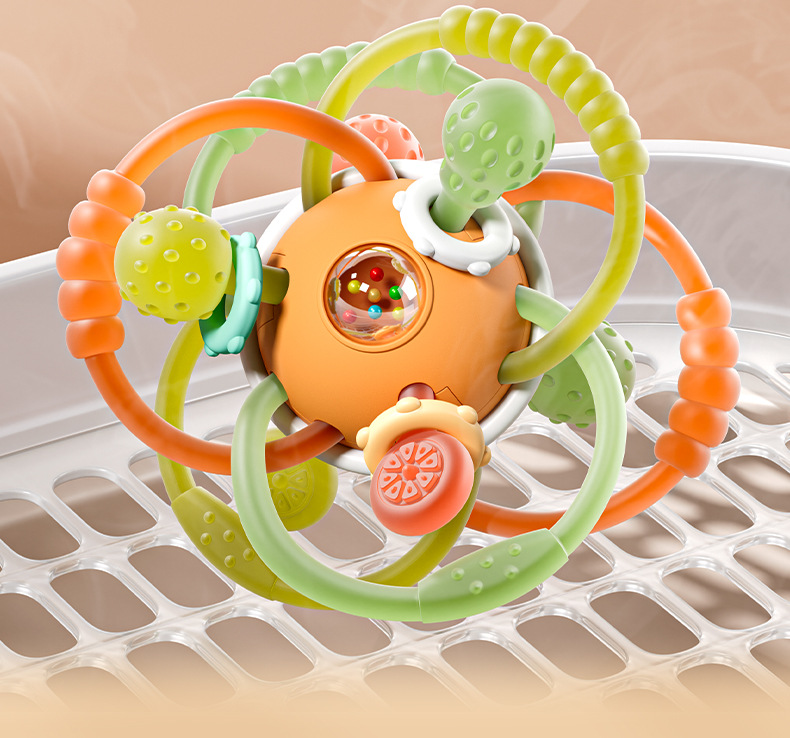 曼哈顿手抓球婴儿玩具摇铃咬牙益智早教手握宝宝训练磨牙硅胶详情12