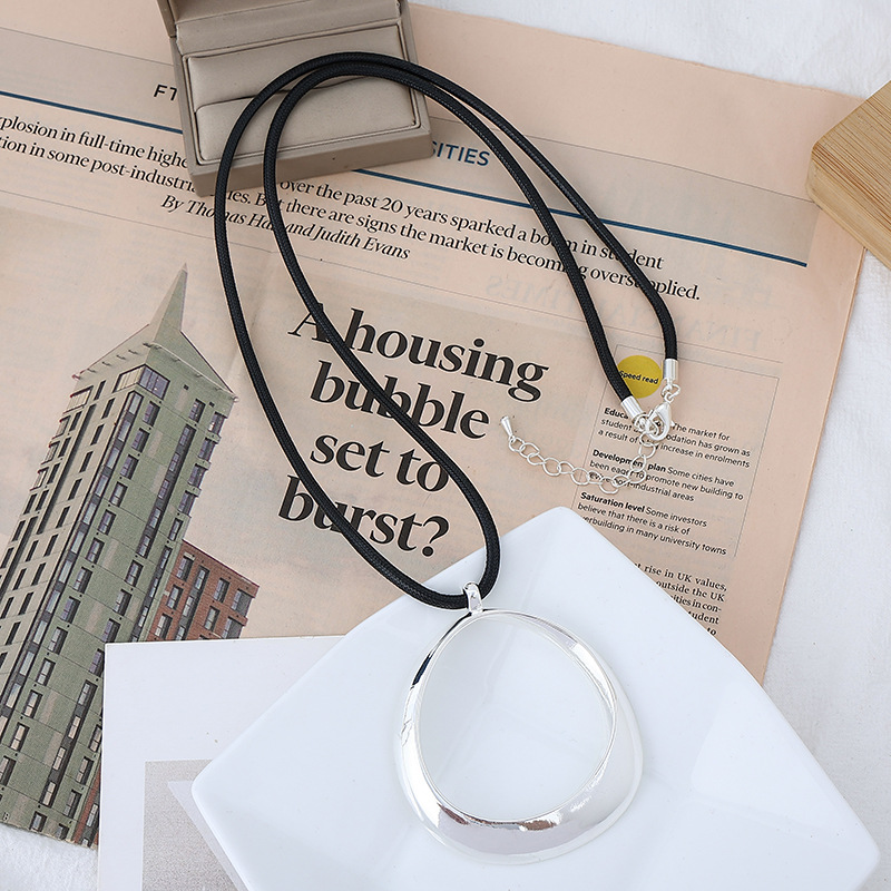 跨境亚马逊爆款欧美外贸新款女士秋冬季饰品复古简约项链毛衣链详情13