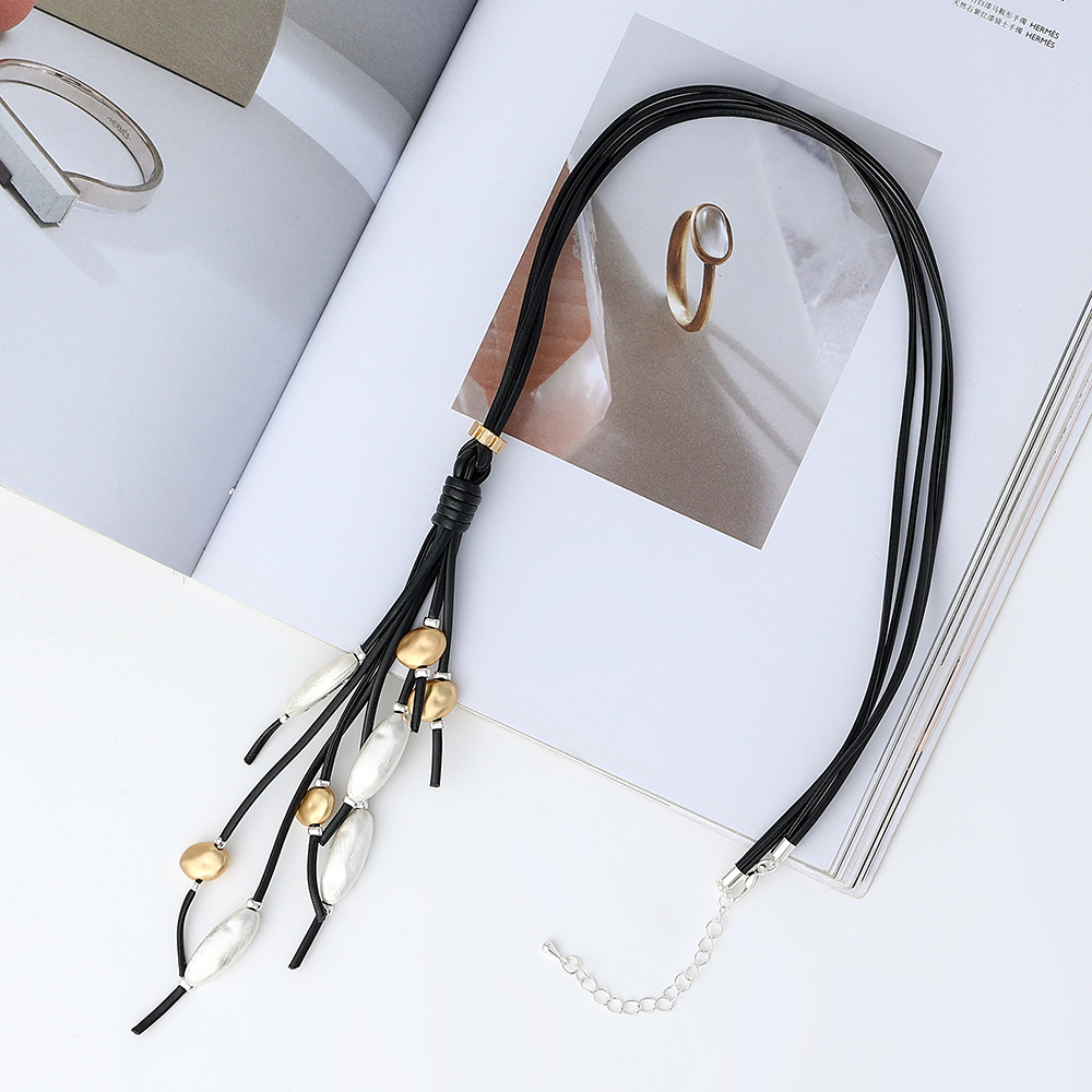 亚马逊新款跨境项链复古简约长款项链毛衣链批发女士百搭长款吊坠详情17