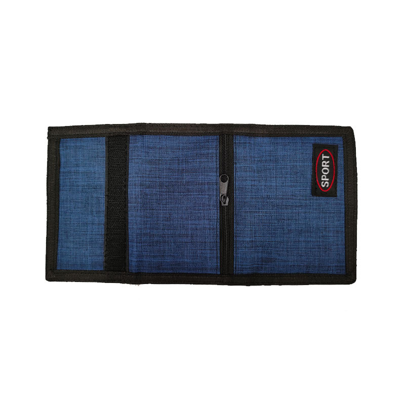 牛仔布短款礼品钱包 跨镜三折青年钱夹 折叠拉链硬币钱袋现货收纳详情6