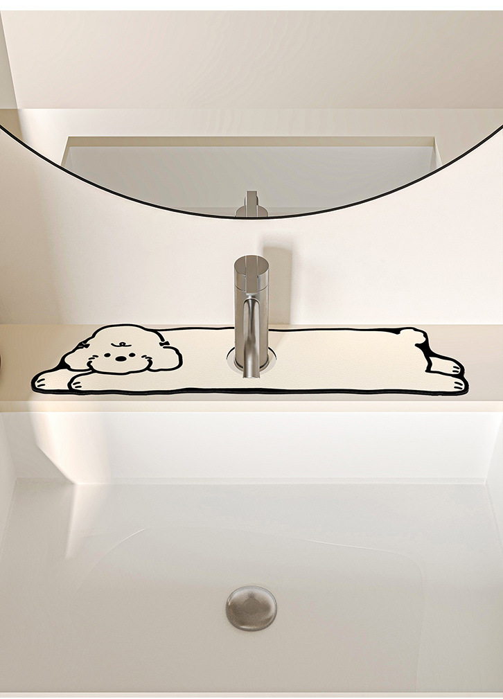 Wholesale of kitchen faucet draining pads, bathroom washbasin surface absorbent pads, diatom mud erasable, no-wash, quick-drying pads pic 16