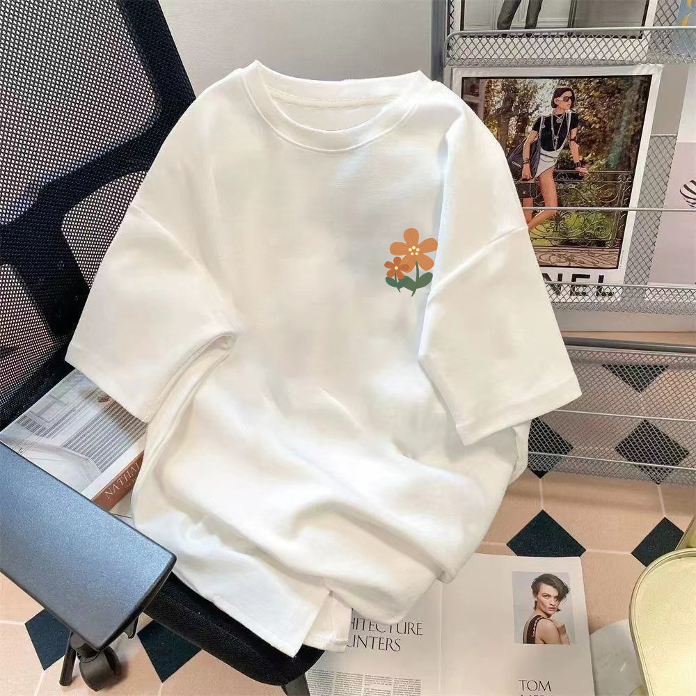 厂家批发复古男士短袖宽松潮流圆领印花五分袖T恤百搭宽松上衣详情13