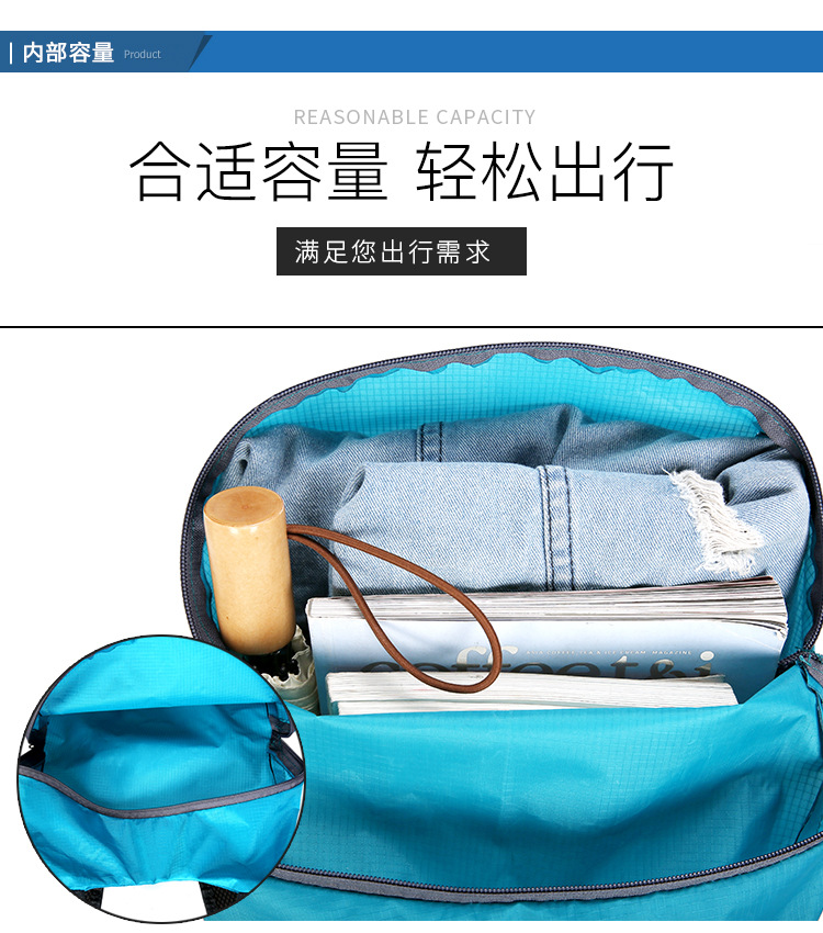 Outdoor lightweight sports bags, waterproof backpacks, wear-resistant travel bags, folding backpacks, small backpacks, storage small bags pic 15