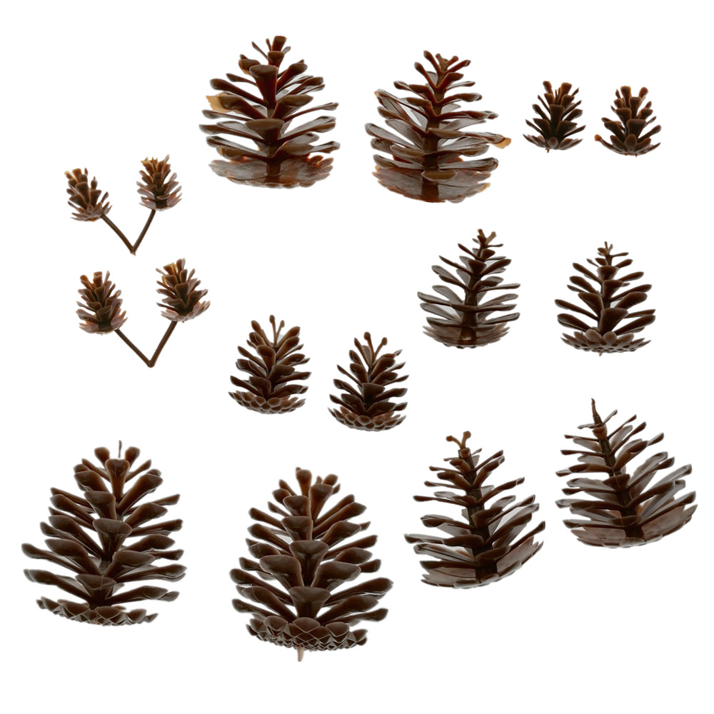 圣诞塑料松果假松果装饰品家居摆件多款式节日装饰用品食品酒水坚果炒货松子详情7