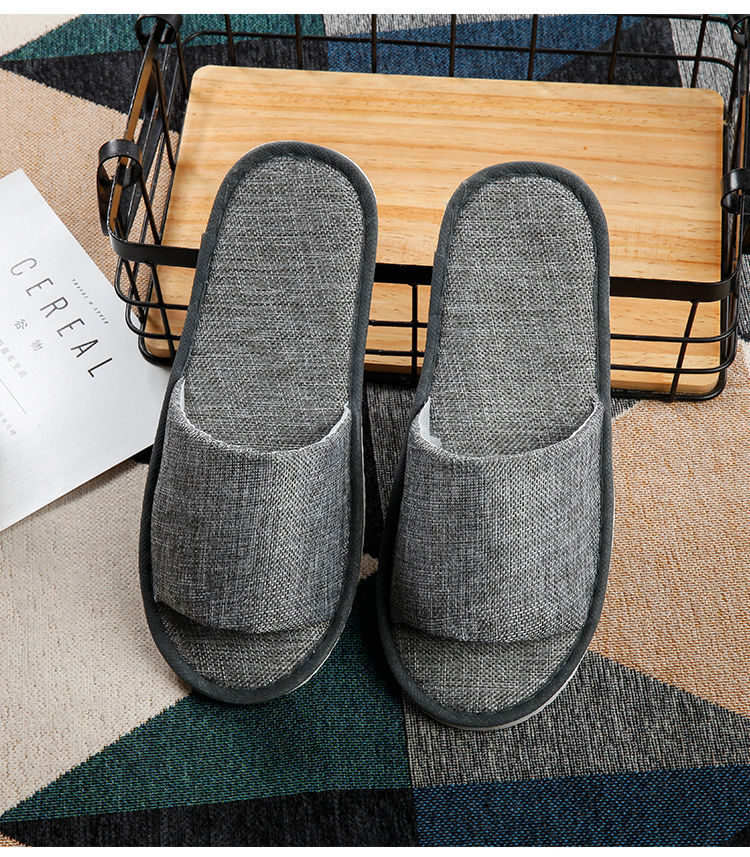 酒店一次性半包棉麻拖鞋男女加厚防滑四季美容院宾馆居家待客批发详情13