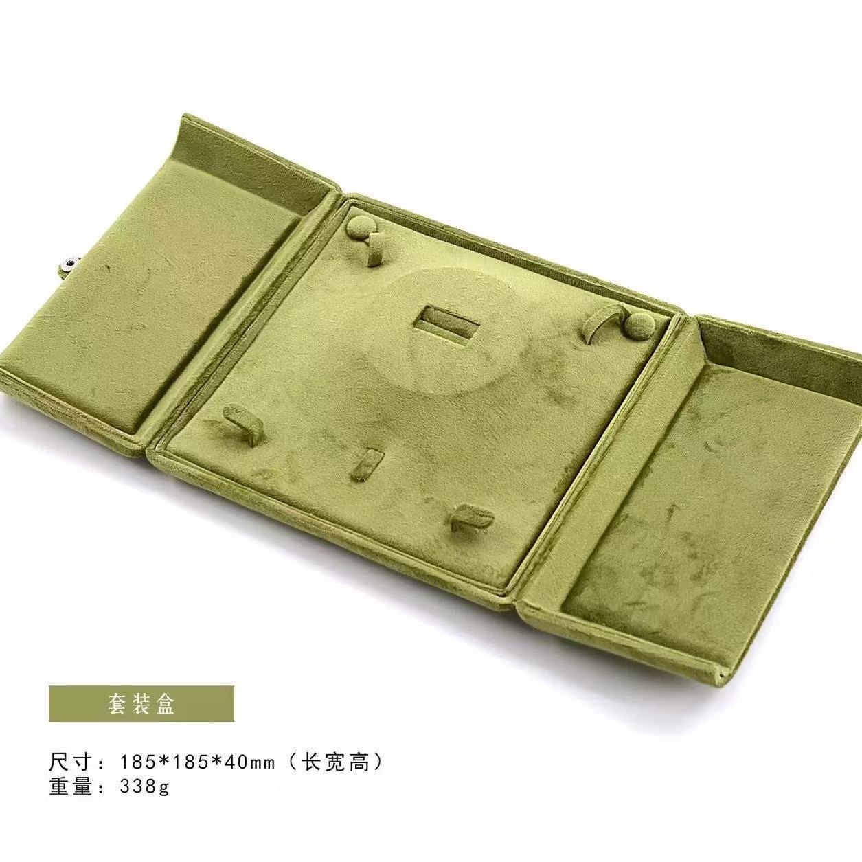 丝绒轻奢首饰盒大容量收纳珠宝盒双开珍珠项链礼品盒结婚礼物现货详情11