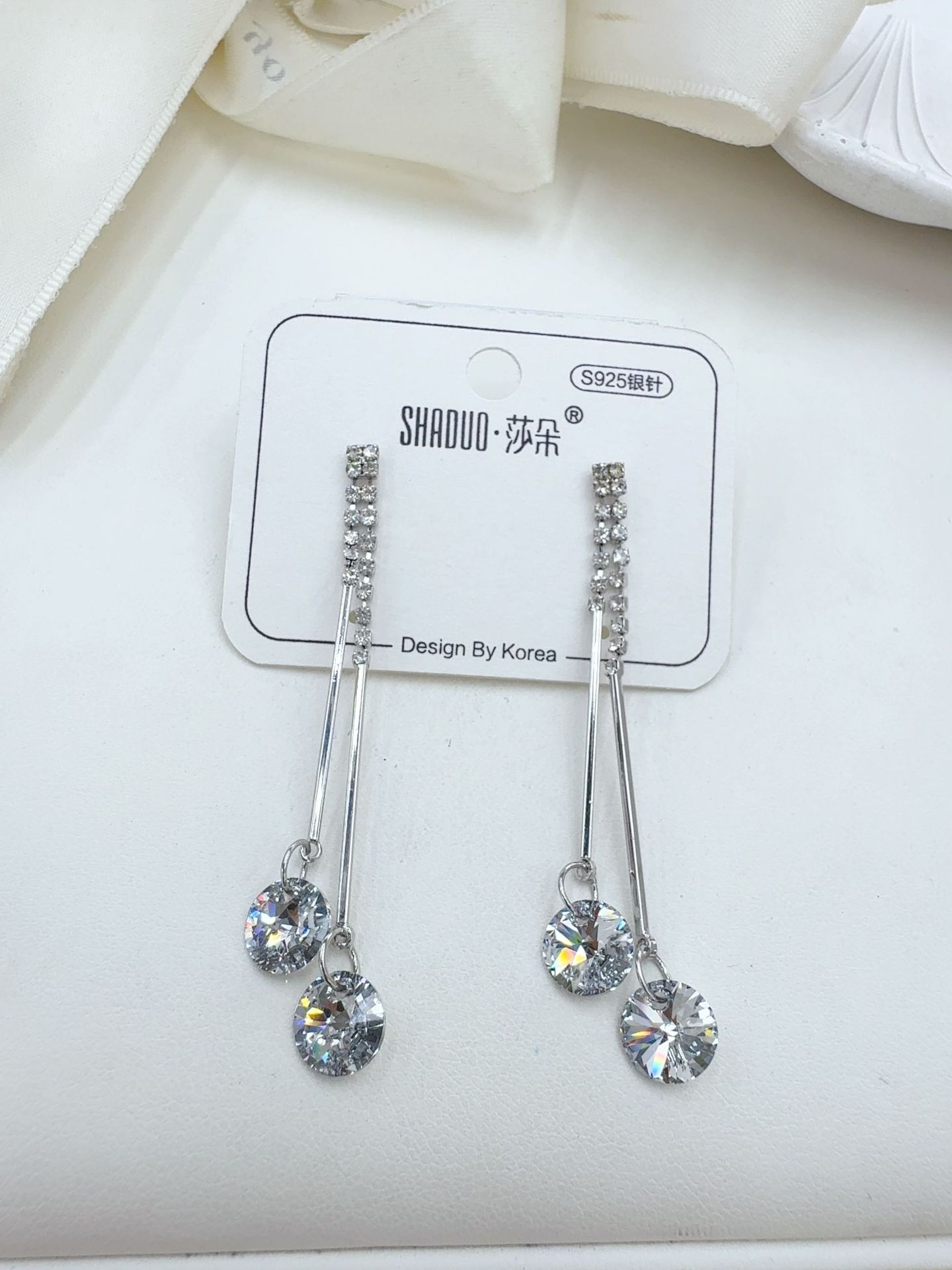 高级感气质流苏防过敏耳环女S925银长款显脸瘦冷淡风仙气森系耳饰详情3