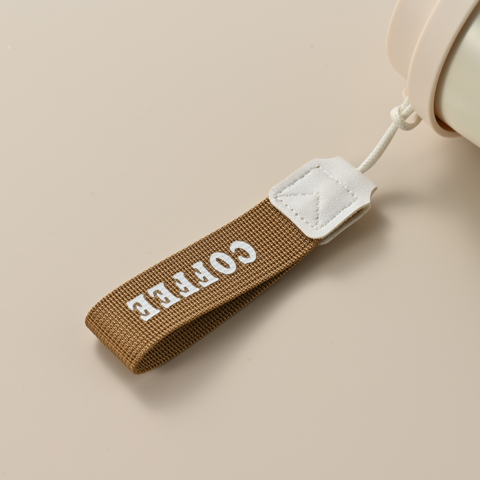 铃兰花简约陶瓷咖啡杯高颜值车载随行便携吸管双饮水杯办公礼品杯详情5