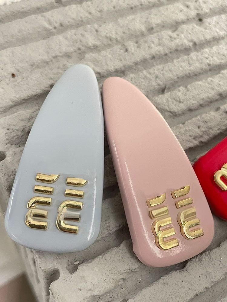 Korean version miumiu hair clips, spring clips, bangs clips, headwear, hair clips, broken hair, side bye-bye clips for girls pic 4