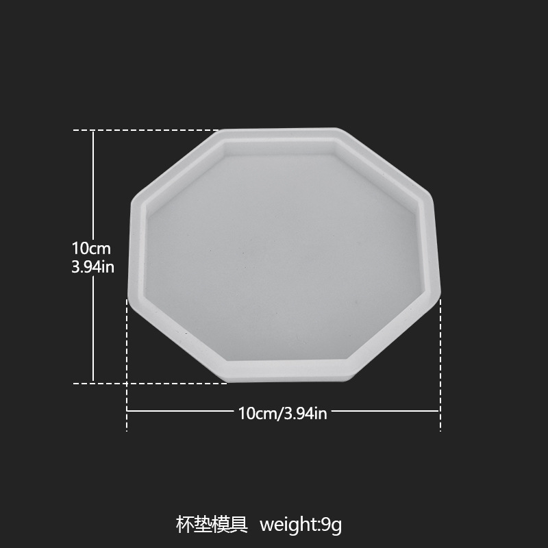 diy茶几杯垫石膏扩石香硅胶模具红酒杯垫收纳盒滴胶模具详情14