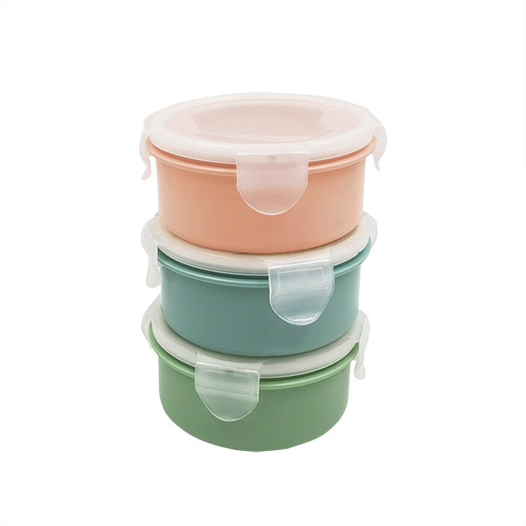 Cross-border round mini refrigerator, food storage box, small lunch box, kitchen bento box, plastic storage box, rectangular sealed box pic 4