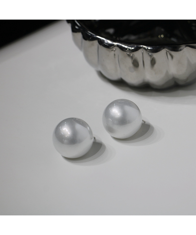 大灯泡澳白平替超大水晶玻璃珍珠耳钉赫本风优雅高级感2025新年详情11